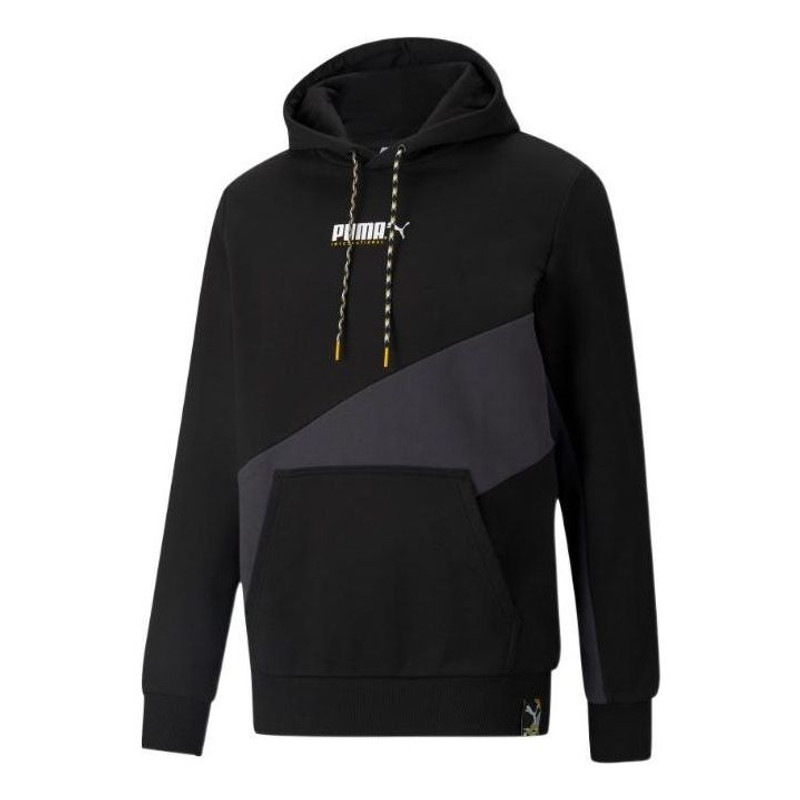 PUMA Logo Full Sleeve Printed Hoodie 'Black' 533084-01 - 1