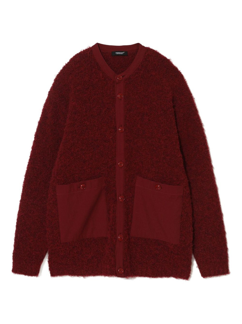 round-neck patch-pocket cardigan 1