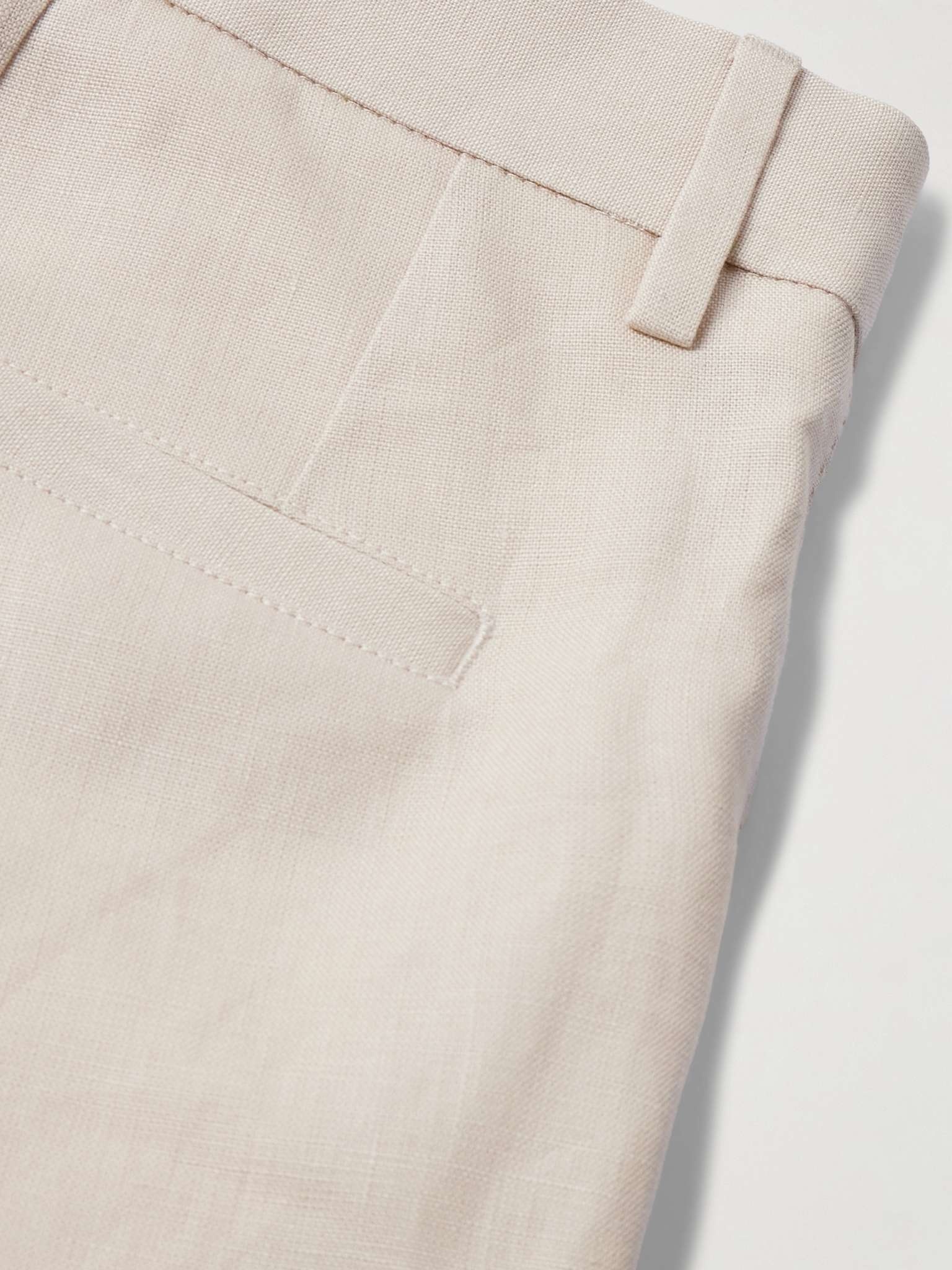 Straight-Leg Pleated Linen Trousers - 5