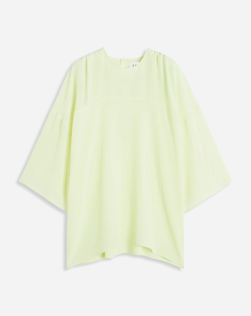 ROUND NECK SS BLOUSE IN SILK - 1