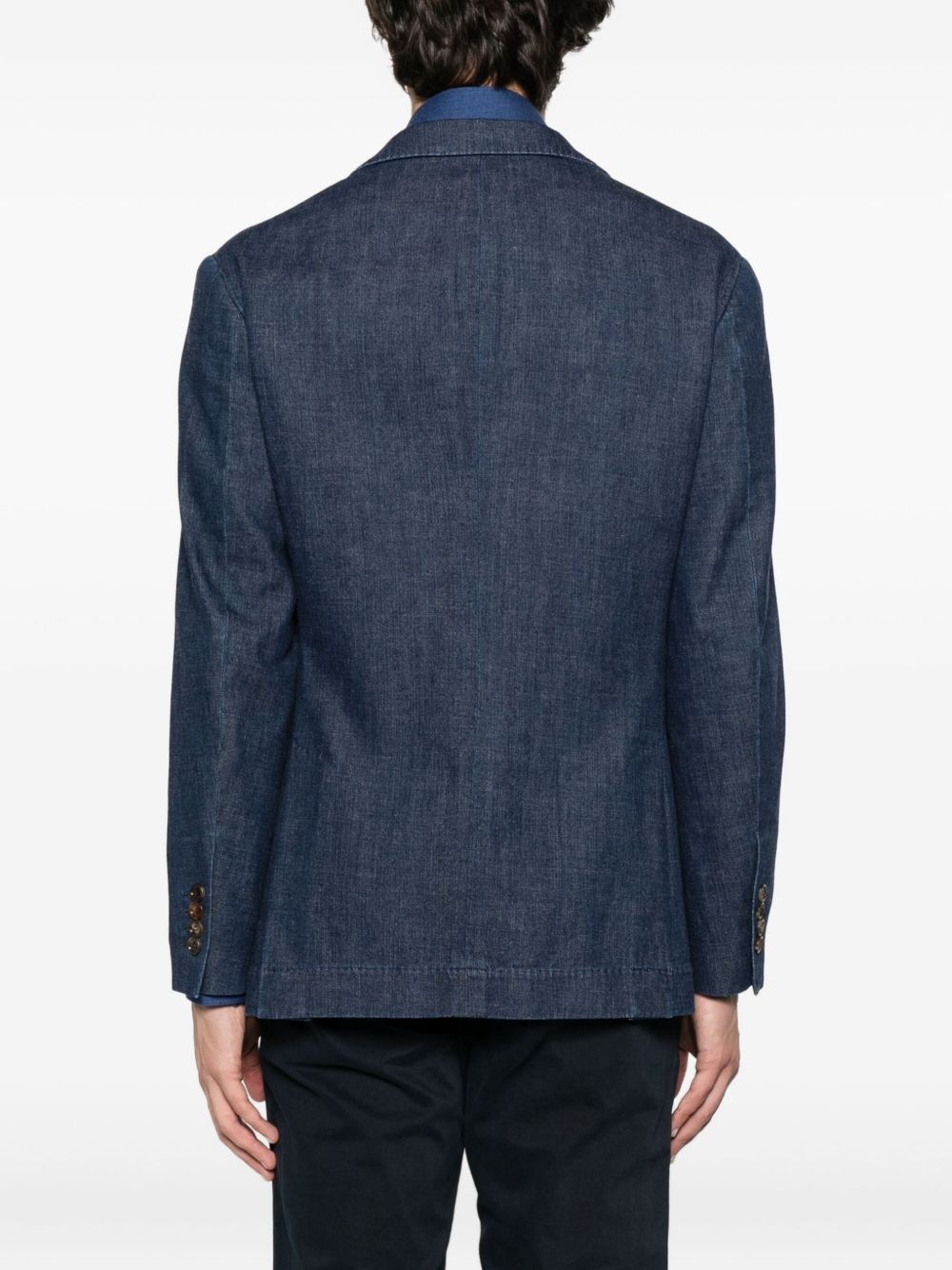 three-button patch-pocket blazer - 4