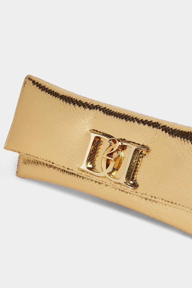 DOUBLE D LEATHER CLUTCH - 4