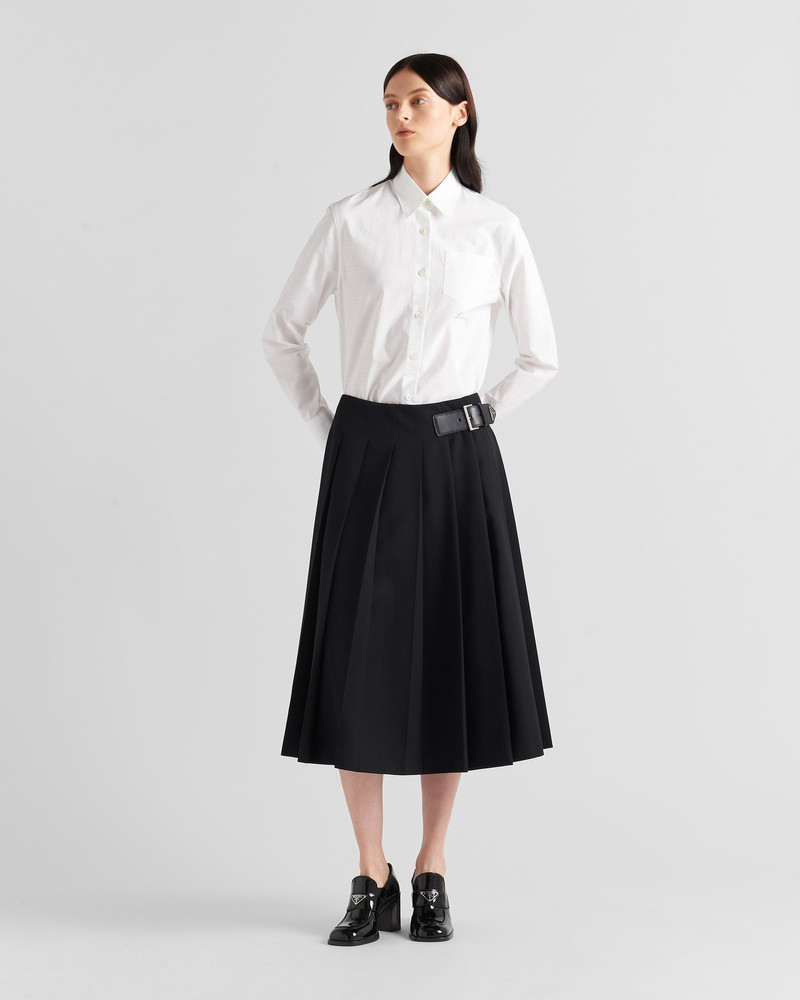 Prada Gabardine midi skirt outlook