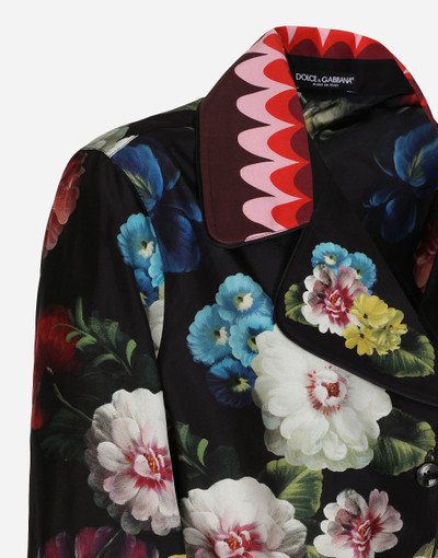 Dolce & Gabbana Twill pajama shirt with nocturnal flower print outlook