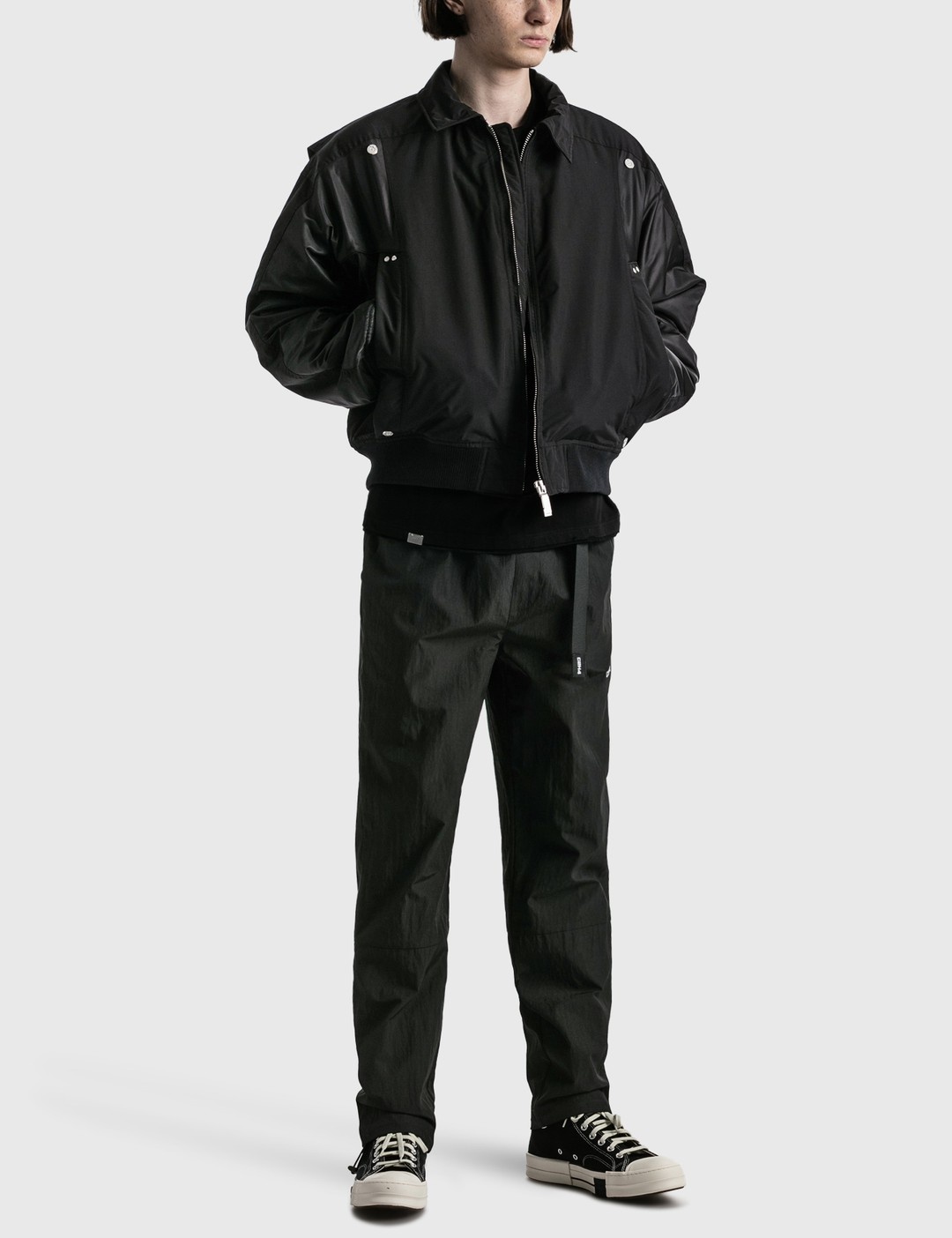 STAFF UNIFORM QUILTED INTERVEIN LAYERED BOMBER JACKET - 6