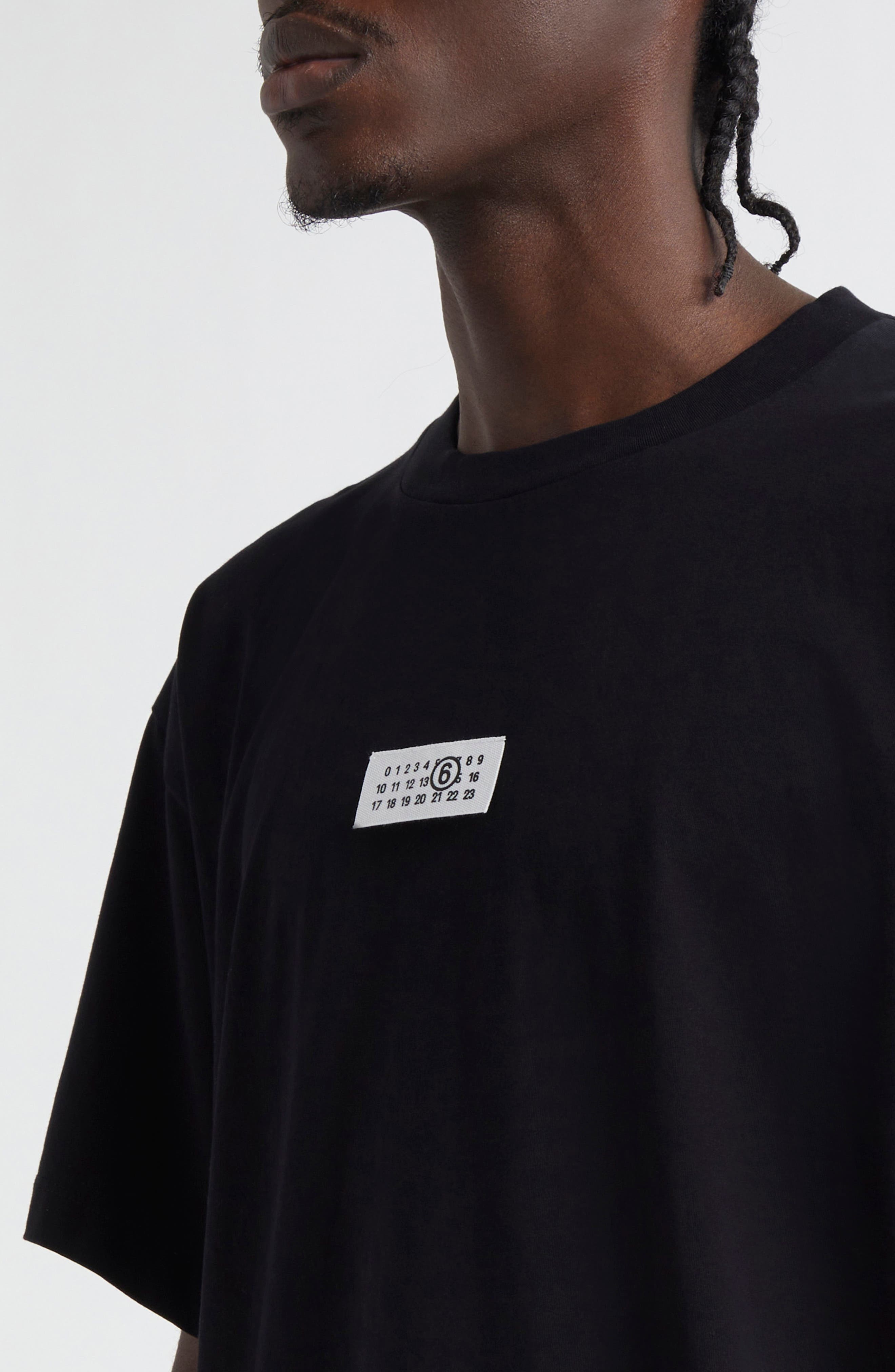 MM6 Maison Margiela Numeric Logo Patch T-Shirt in Black at Nordstrom - 5