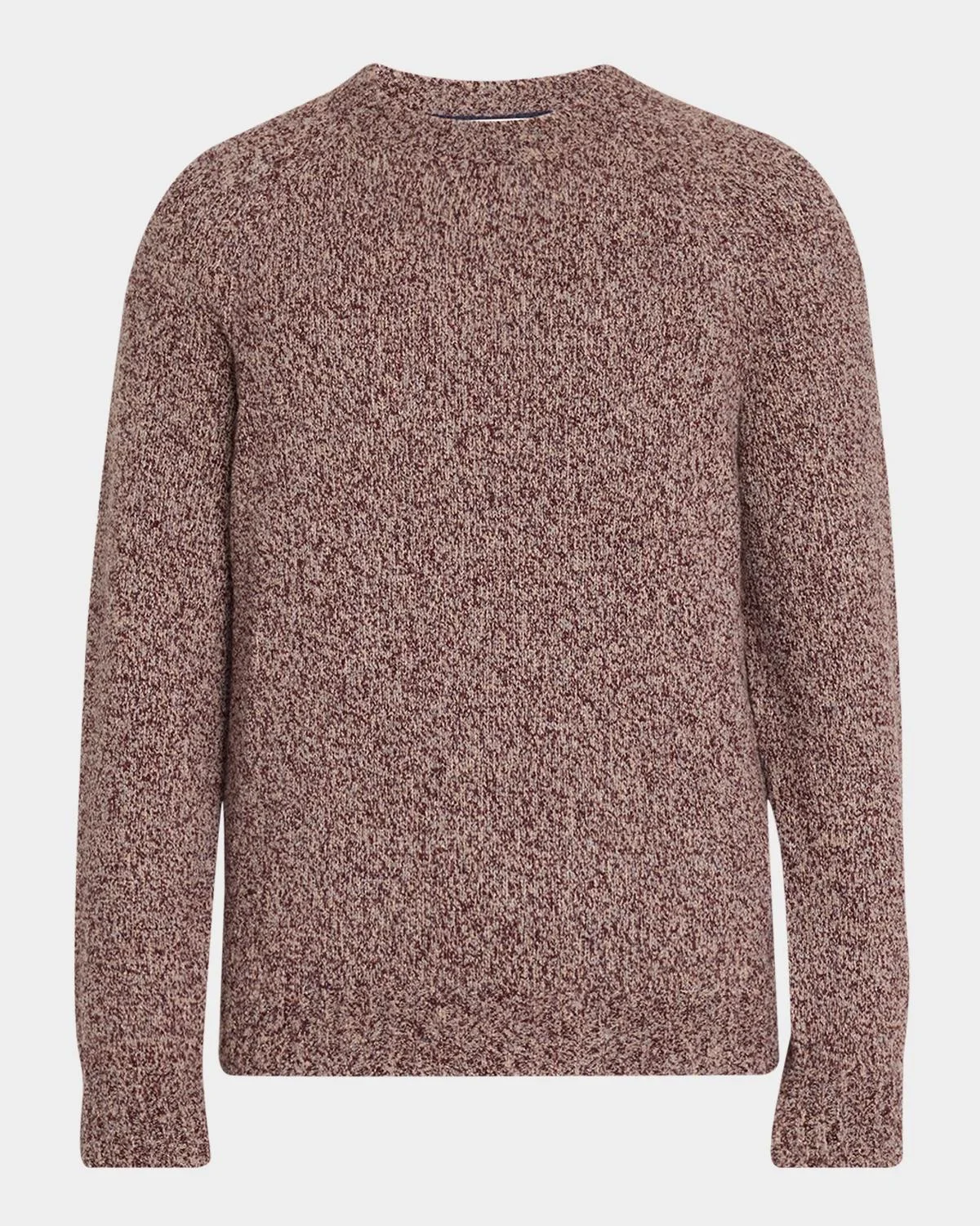 Men's Wool, Silk and Cashmere Donegal Crewneck Sweater - 1