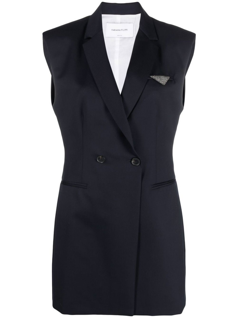 sleeveless merino-wool blazer 1