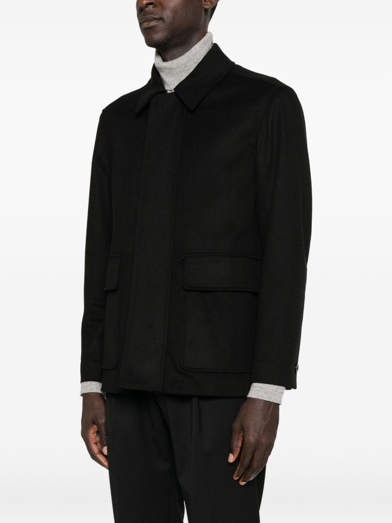 patch-pocket collared coat 3