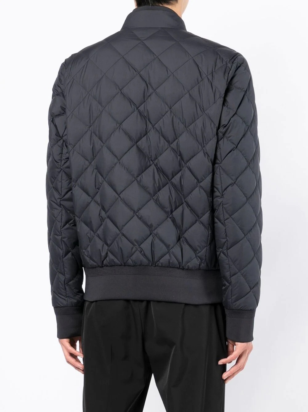 quilted button-front jacket - 4