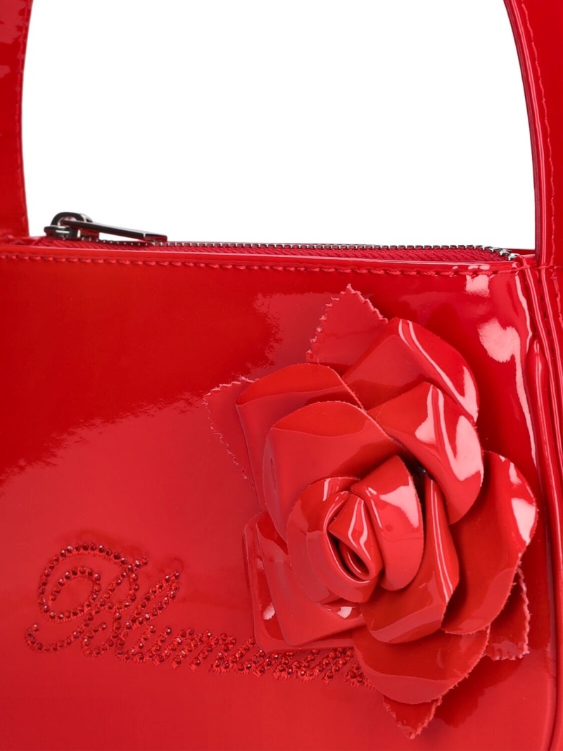 Patent leather top handle bag - 5