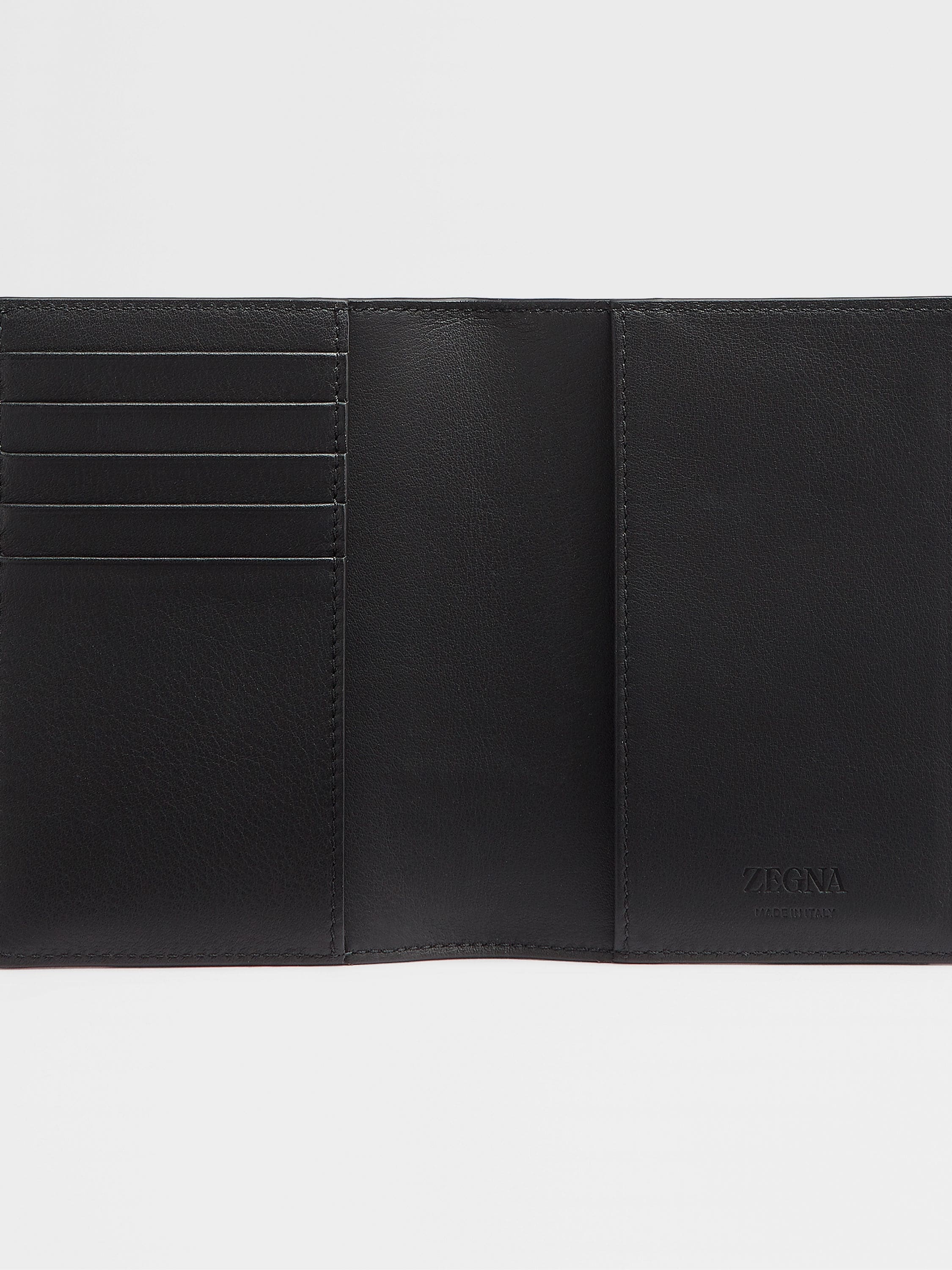 BLACK LEATHER PASSPORT CASE - 2