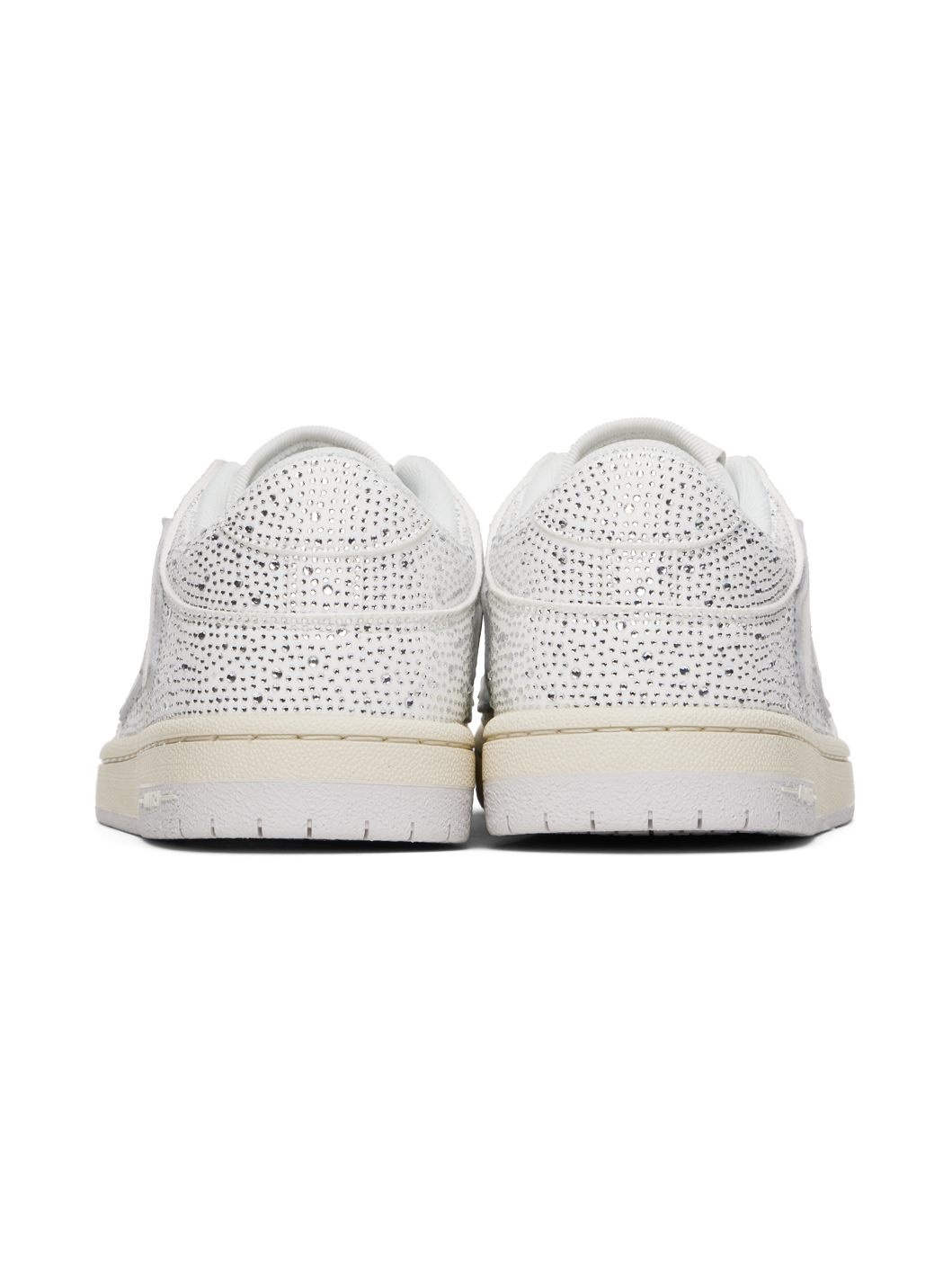 White Crystal Skel Top Low Sneakers - 2