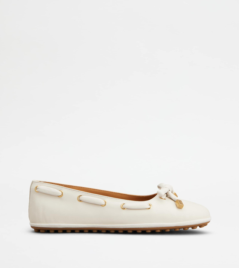 BALLERINAS IN NAPPA LEATHER - WHITE 1