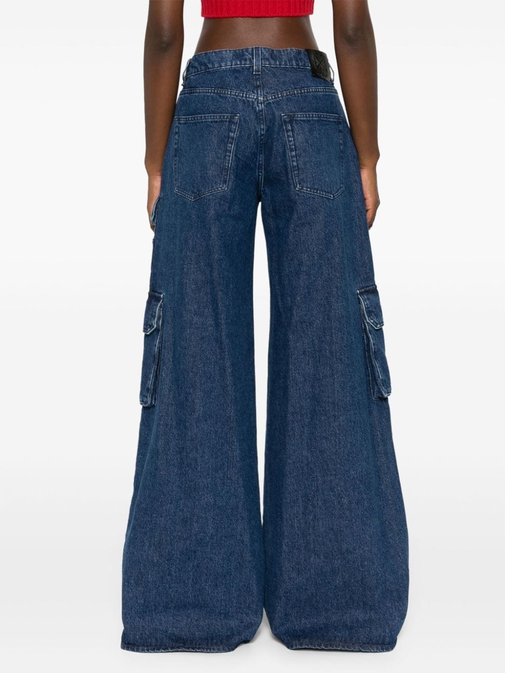 wide-leg cargo jeans - 4