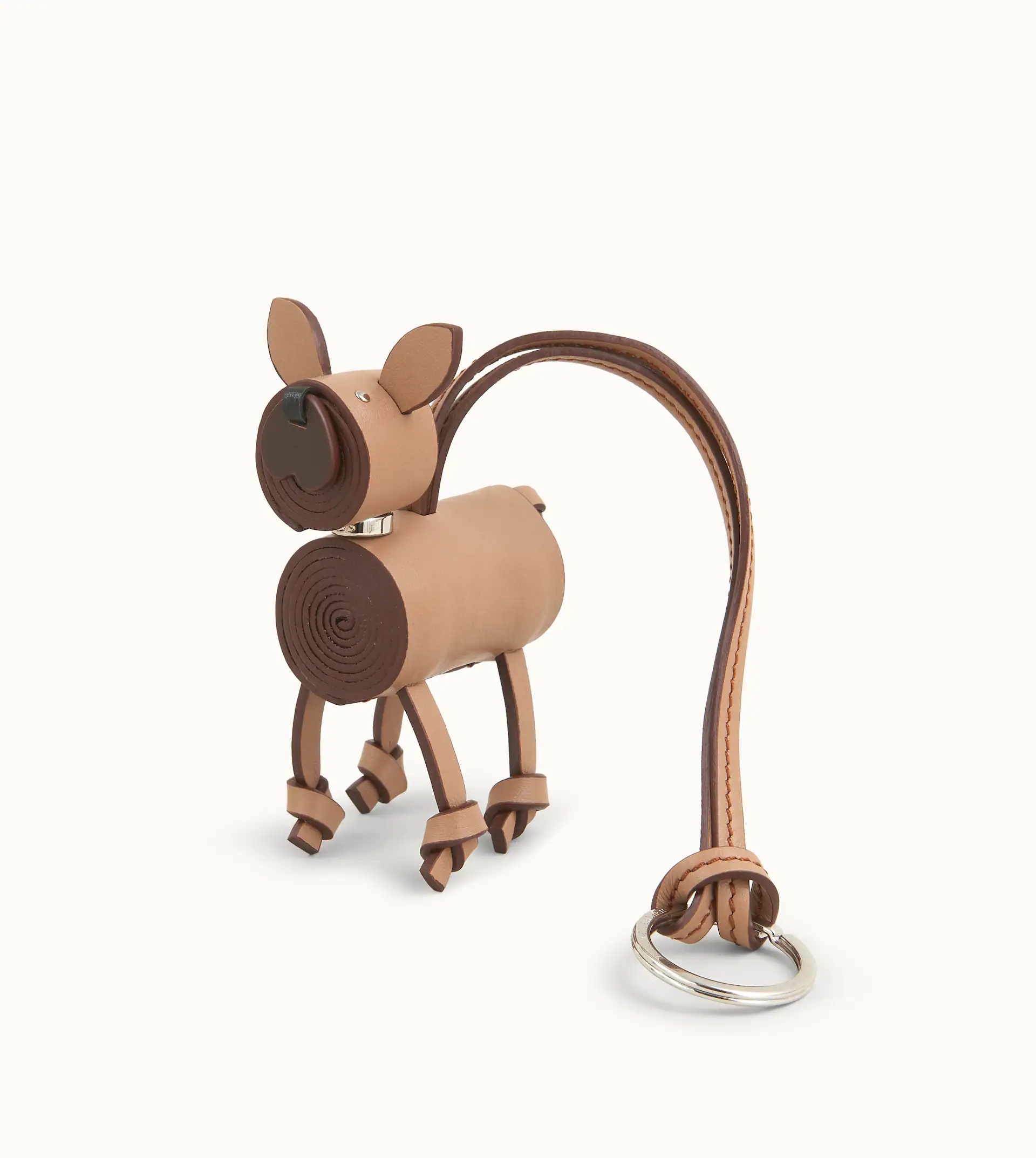 KEY HOLDER IN LEATHER - BROWN - 2