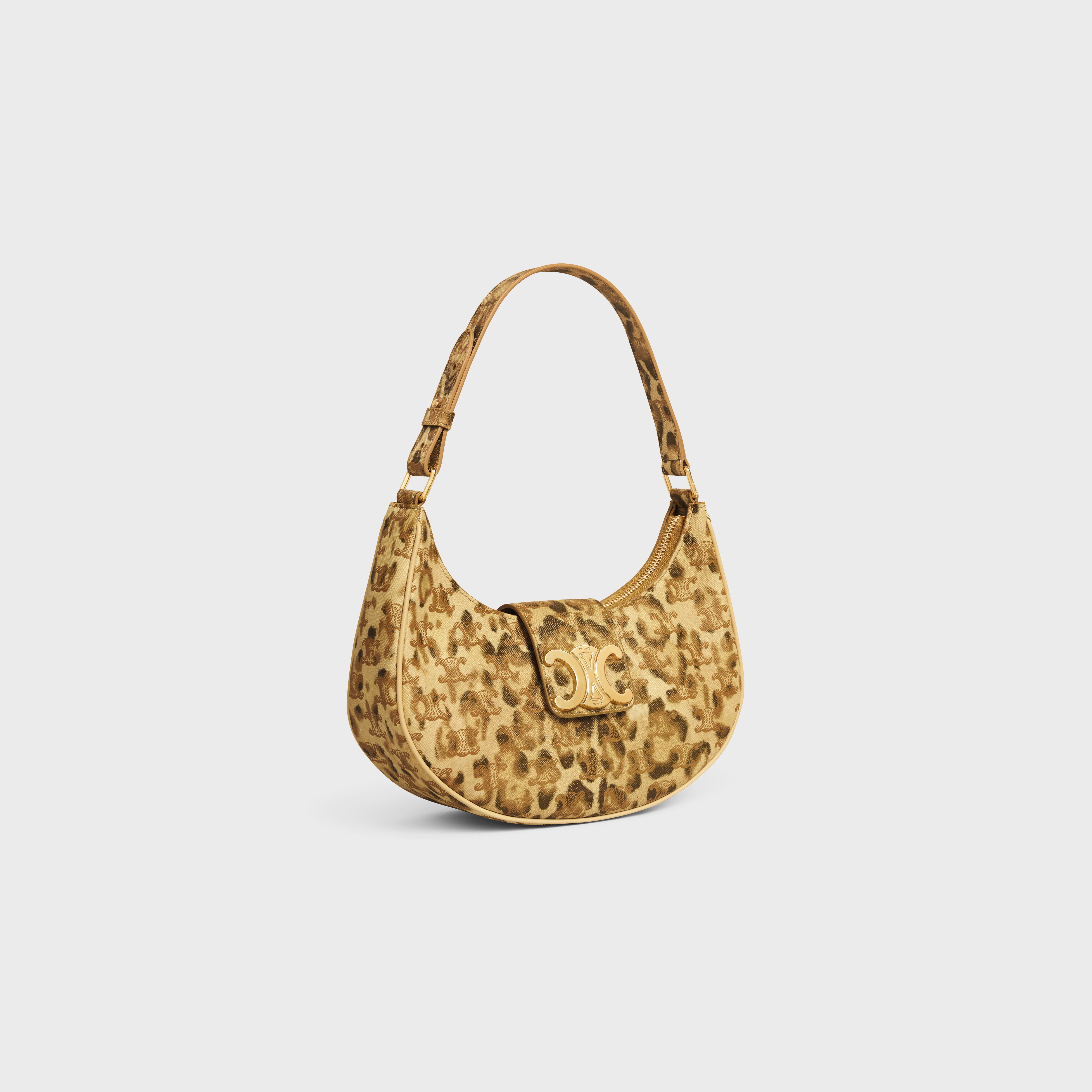 MEDIUM AVA TRIOMPHE BAG in Triomphe Canvas with leopard print - 2