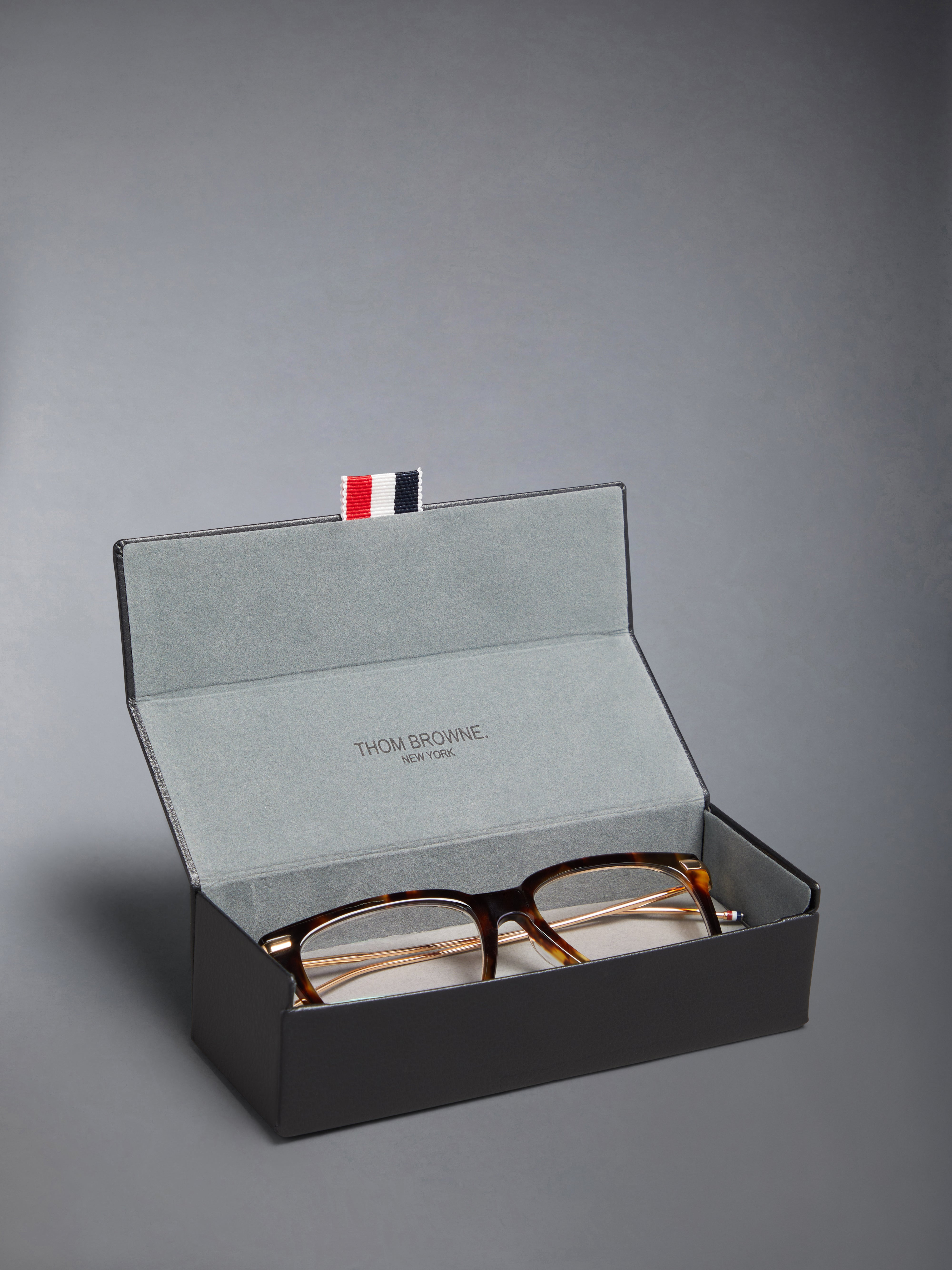 Tortoise Acetate And Titanium Rectangular Eyeglasses - 8