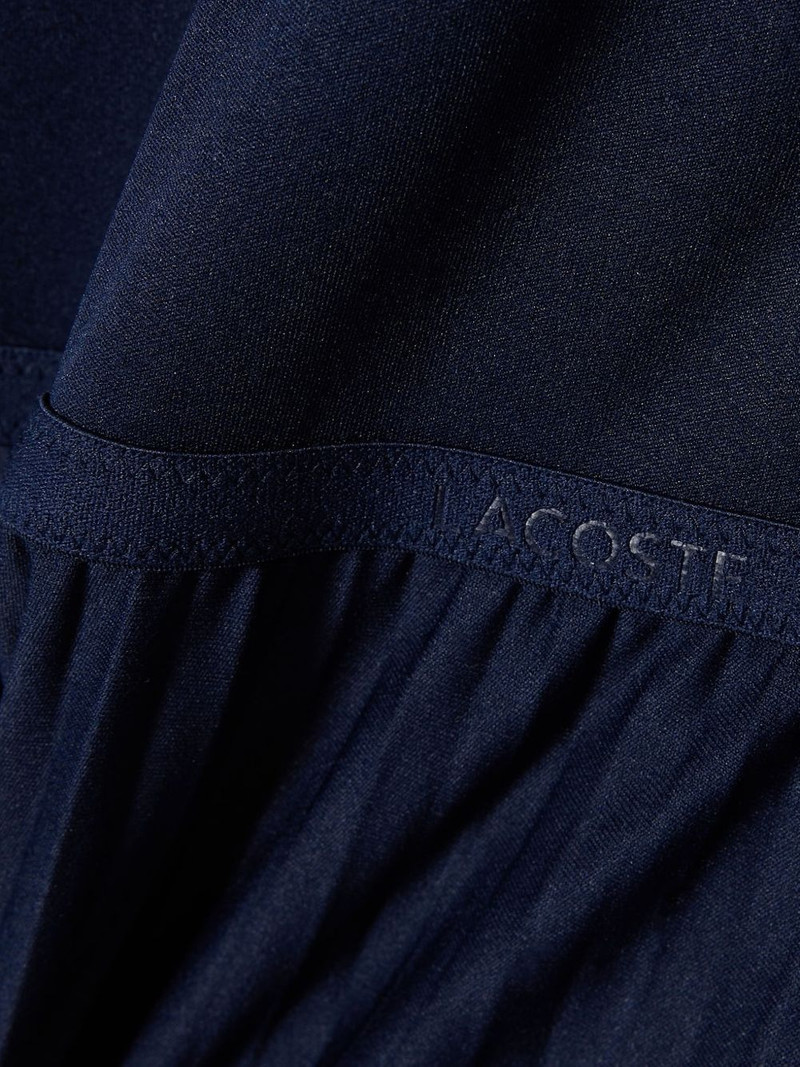LACOSTE pleated V-neck midi dress outlook
