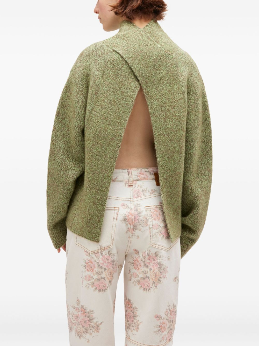 high-neck brushed pullover - 4