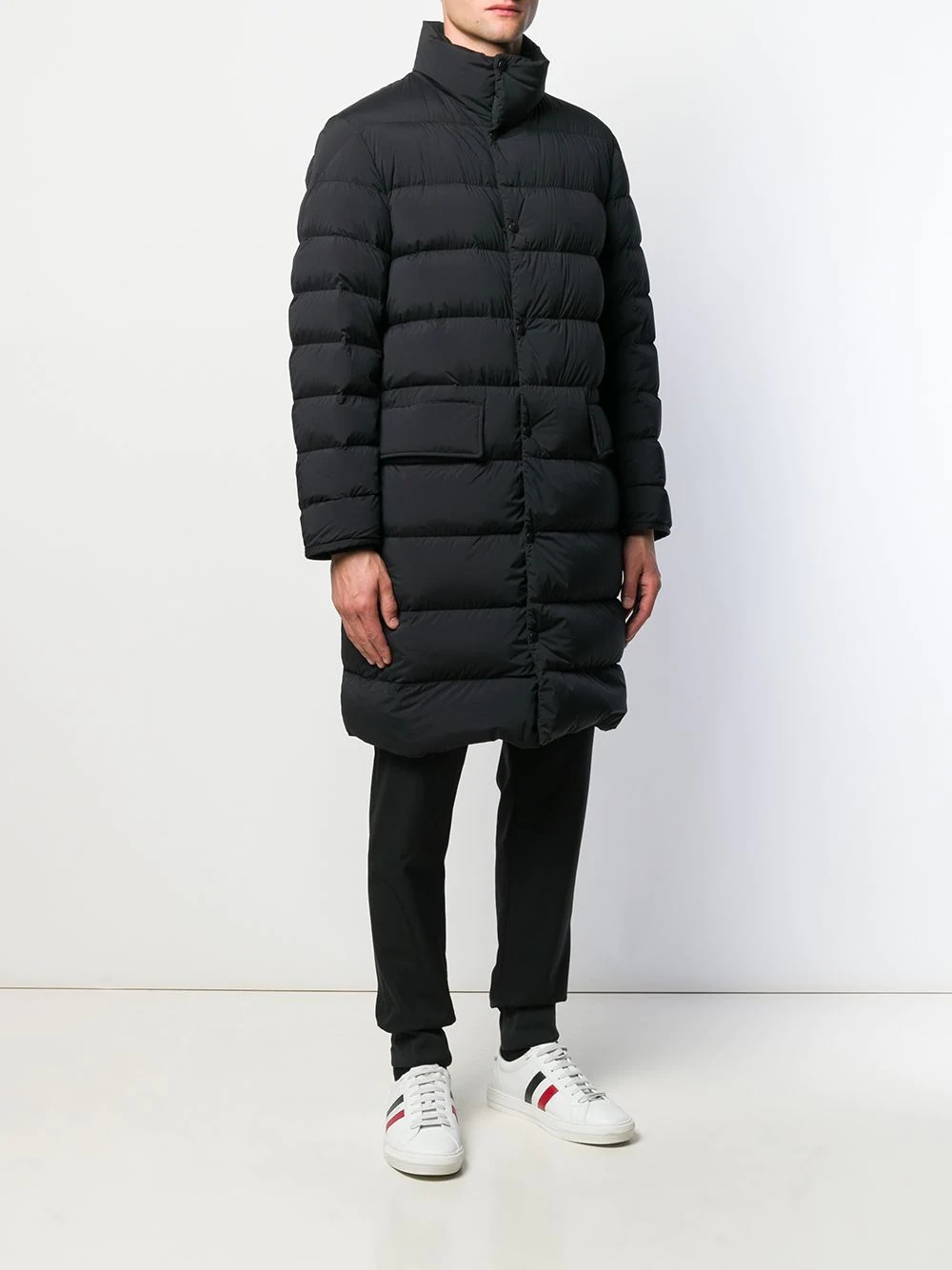 padded mid-length coat - 3