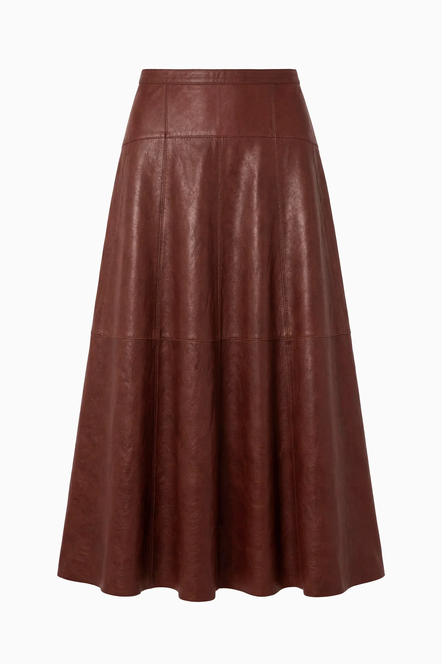 Aninda Leather Midi Skirt - 1