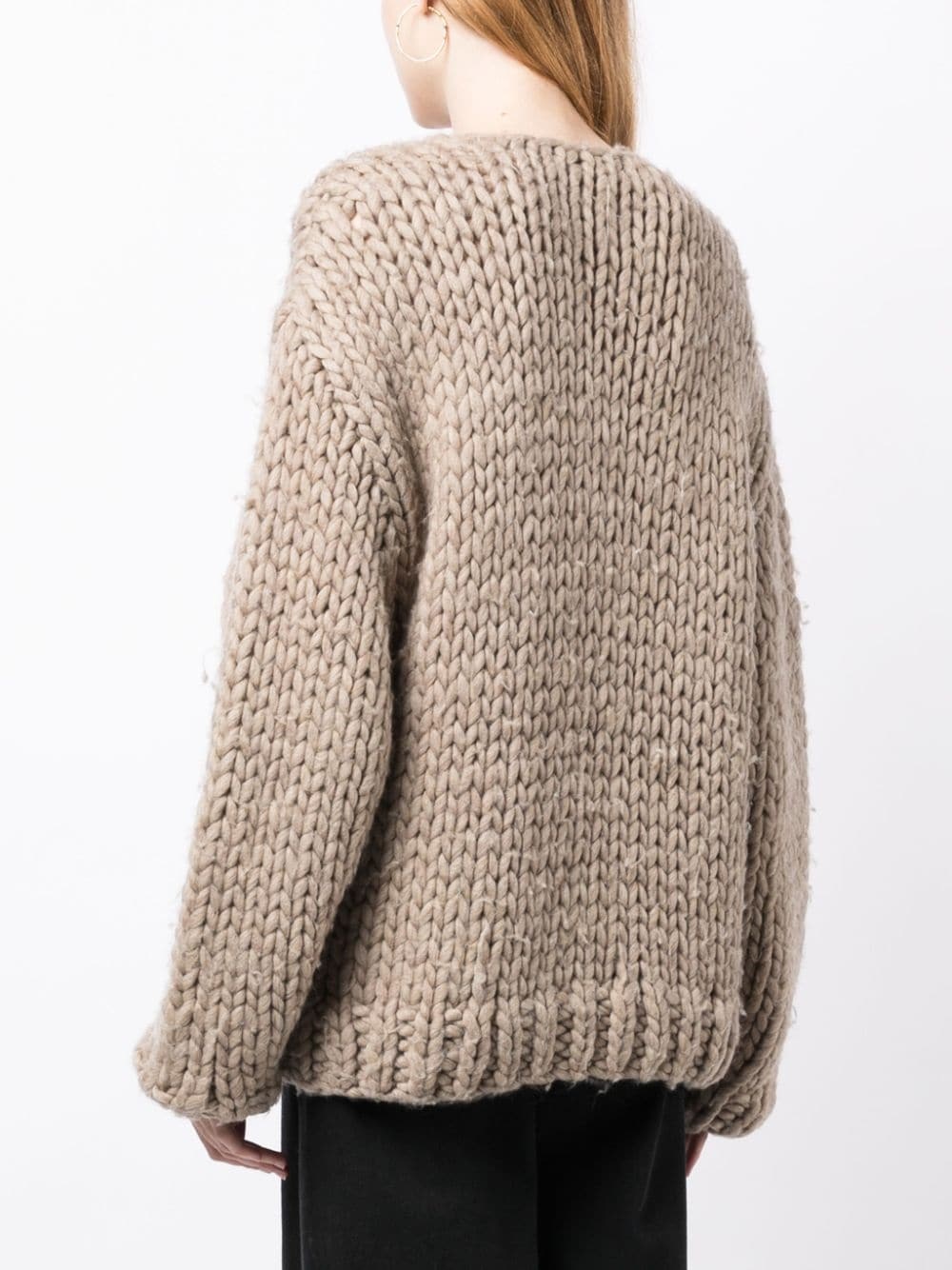 chunky-knit pullover jumper - 4