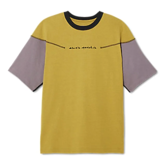 ASICS Novalis Bixance Short Sleeve Top 'Medallion Yellow Obsidian Black' 2203A233-750 - 1