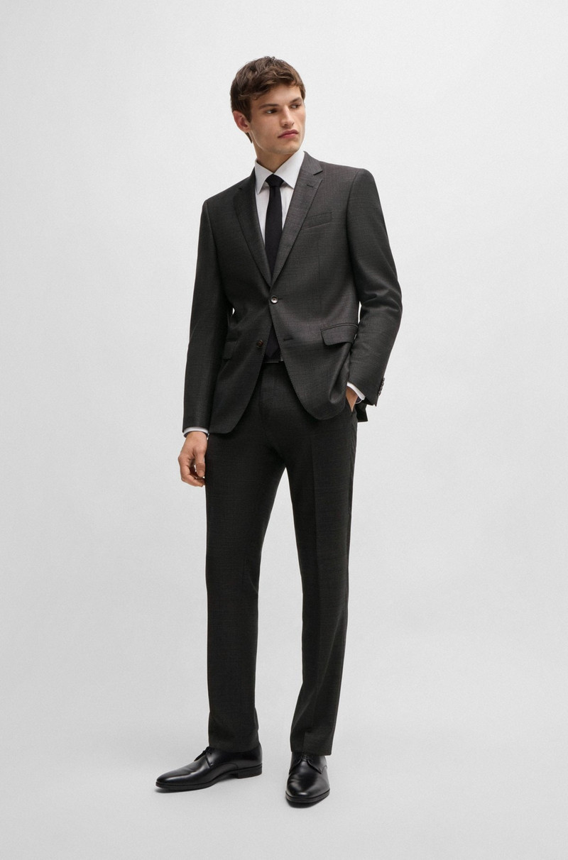 SLIM-FIT SUIT IN MICRO-PATTERNED STRETCH WOOL 1