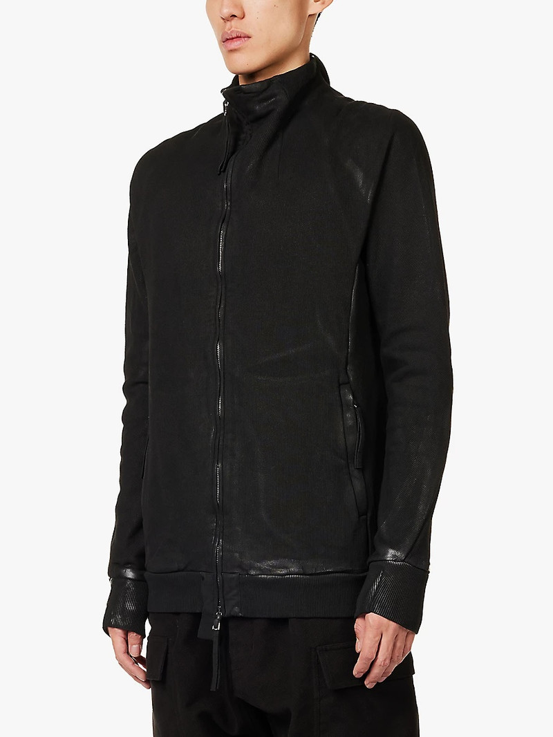 Faded-wash funnel-neck organic-cotton jacket 3