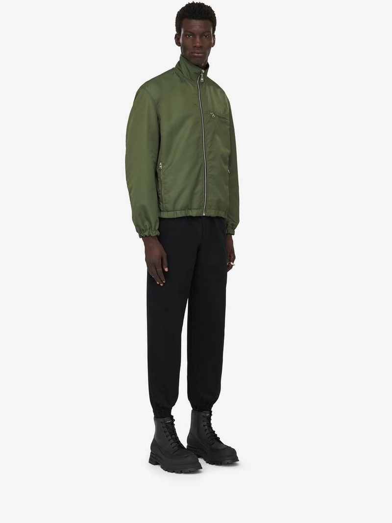 Men's McQueen Graffiti Reversible Jacket in Black/khaki 3