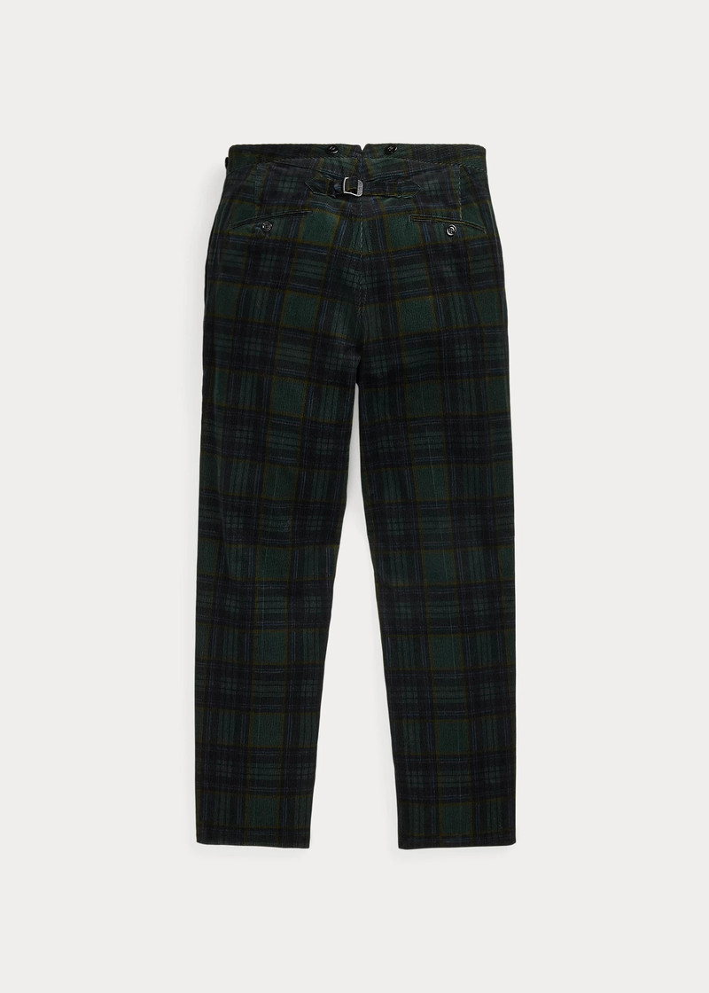 Slim Fit Plaid Corduroy Tuxedo Trouser 7