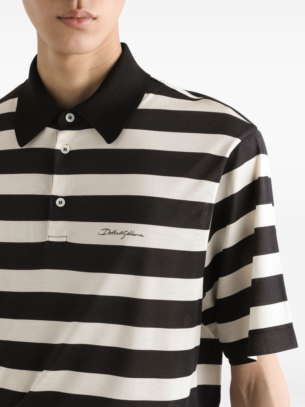 striped polo shirt - 5