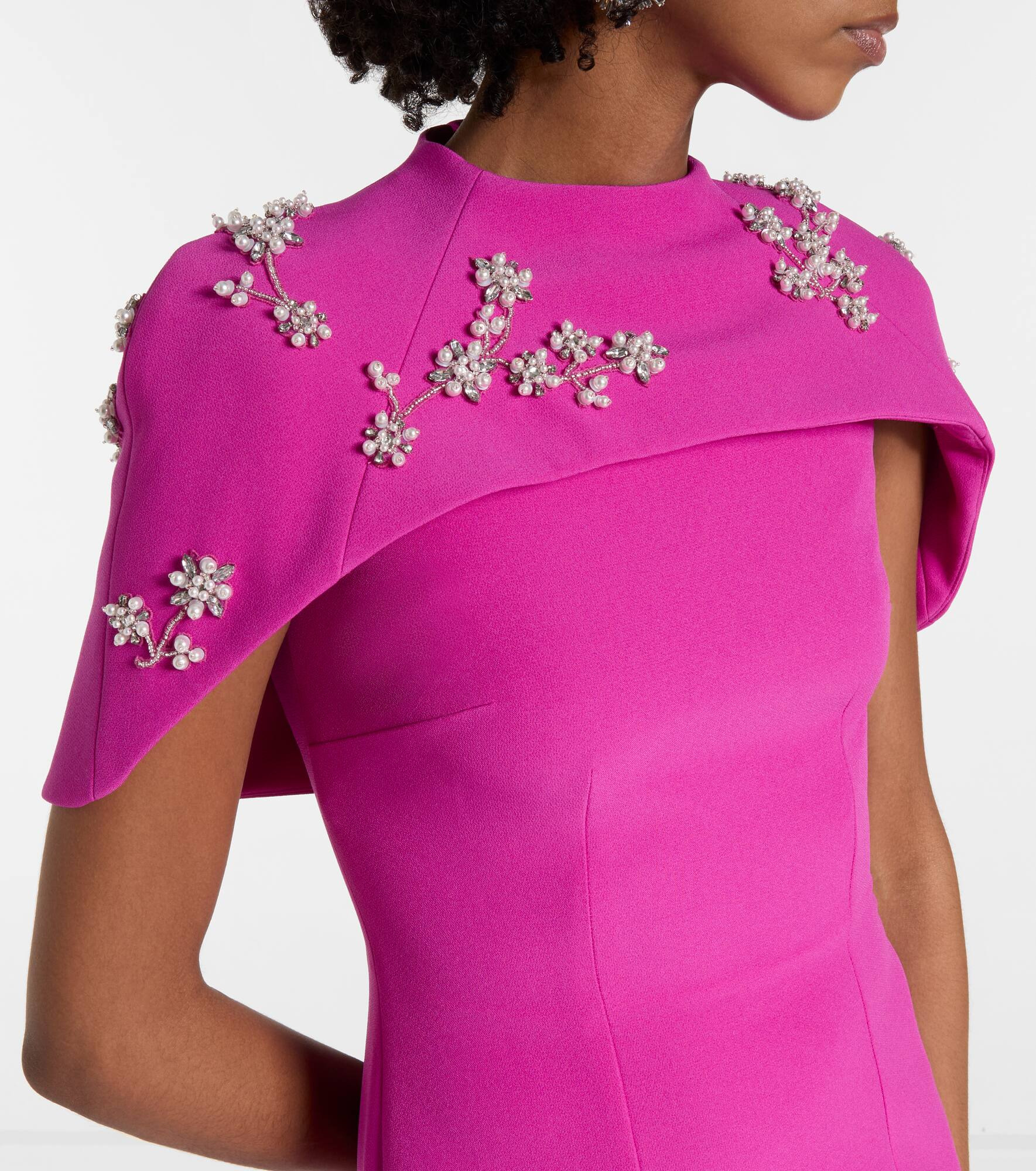 Embellished caped gown - 4
