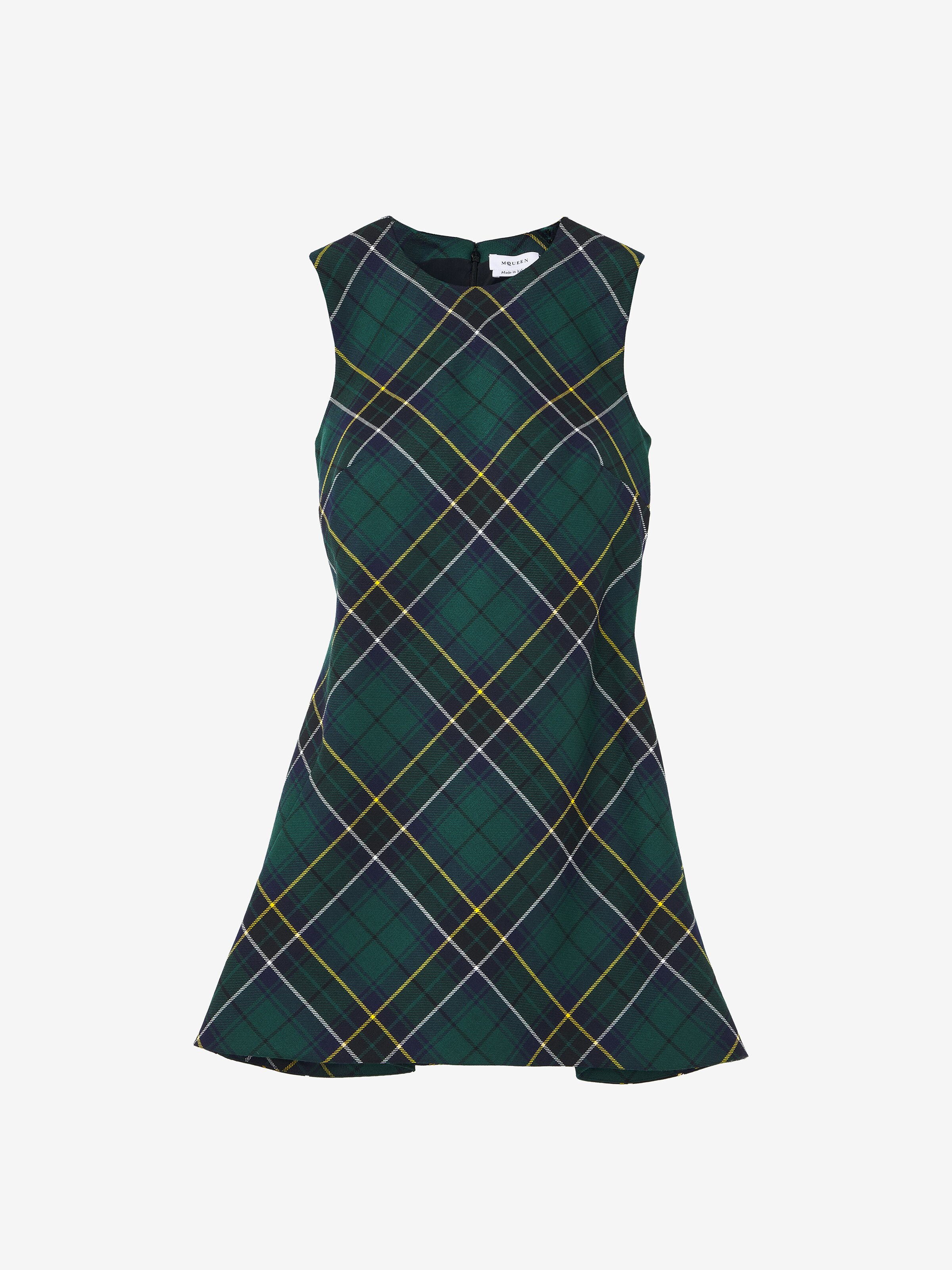 Wool Tartan Mini Dress - 1