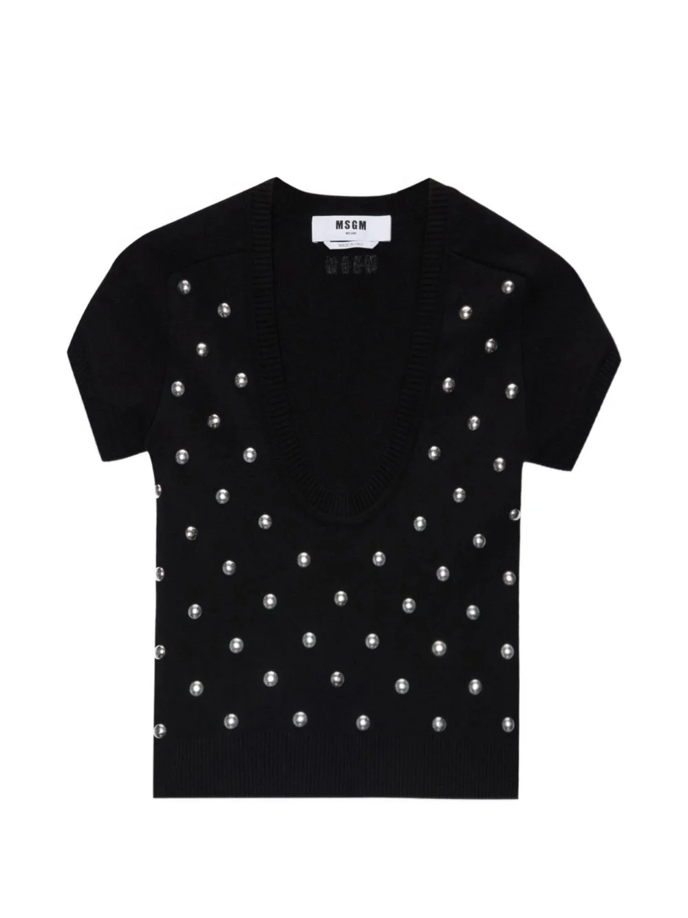 studded-embellished T-shirt - 1