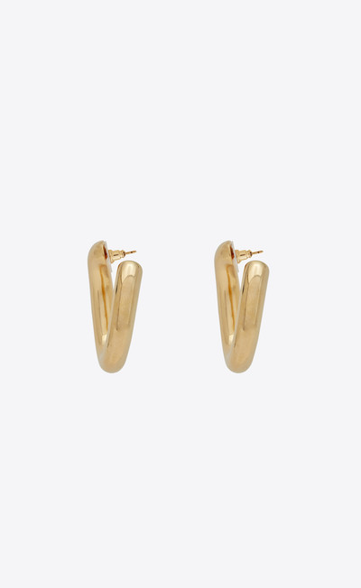 SAINT LAURENT link earrings in metal outlook