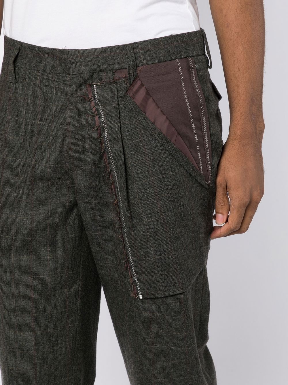 deconstructed slim-fit trousers - 5