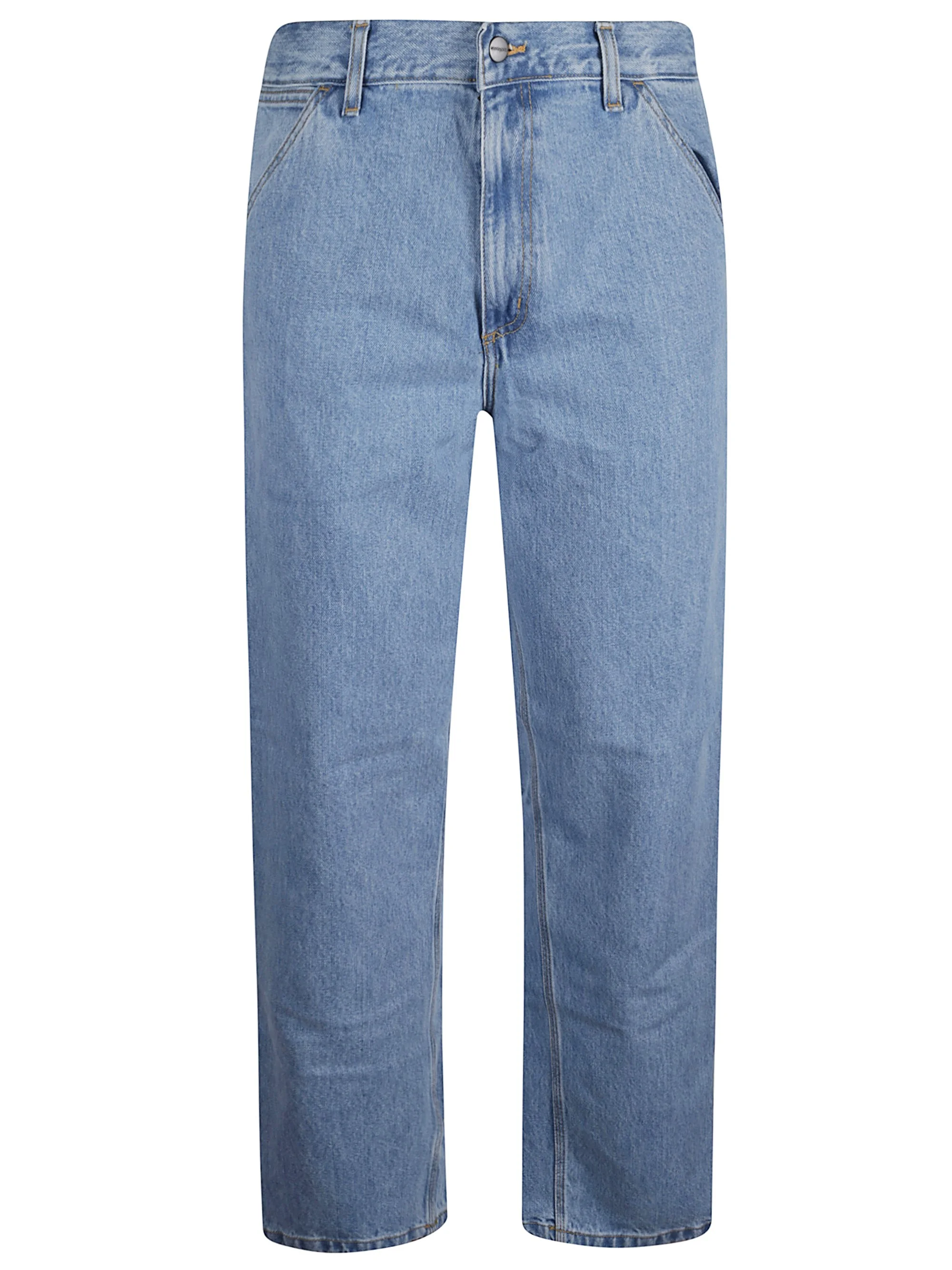 Straight leg jeans with logo patch - 1