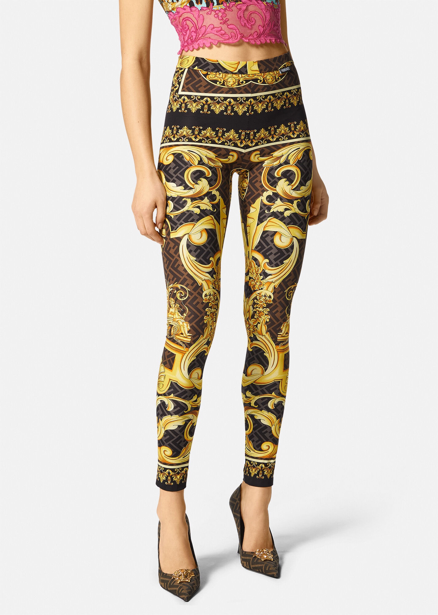 Fendace Gold Baroque Leggings - 3