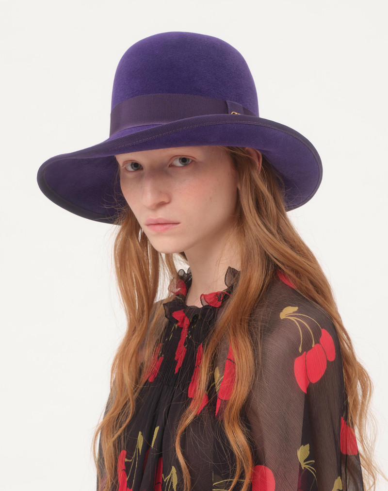 Valentino VLOGO SIGNATURE HAT IN LAPIN FABRIC outlook