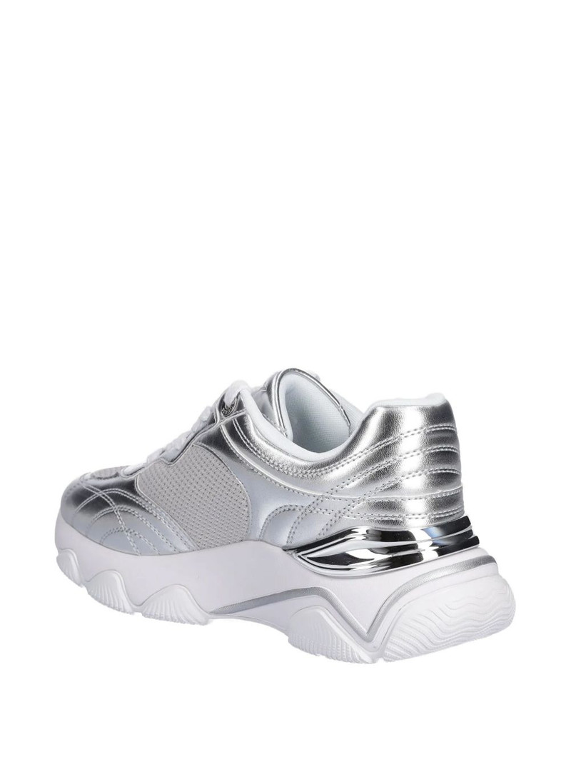perforated logo low-top sneakers 4