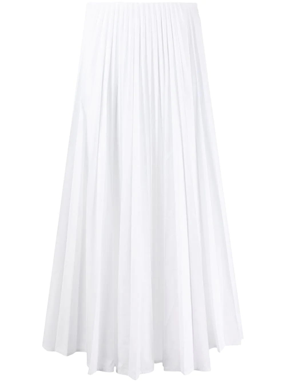 high-waisted pleated midi skirt - 1