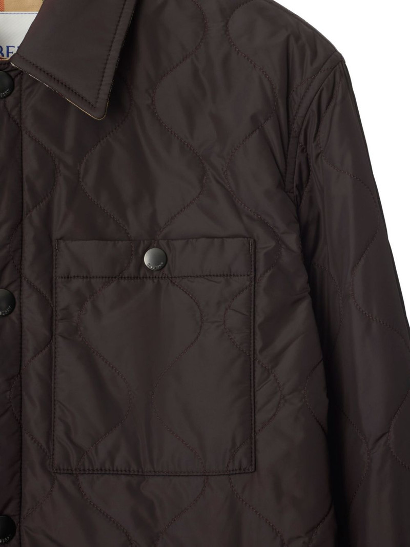 quilted button-fastening padded jacket 3