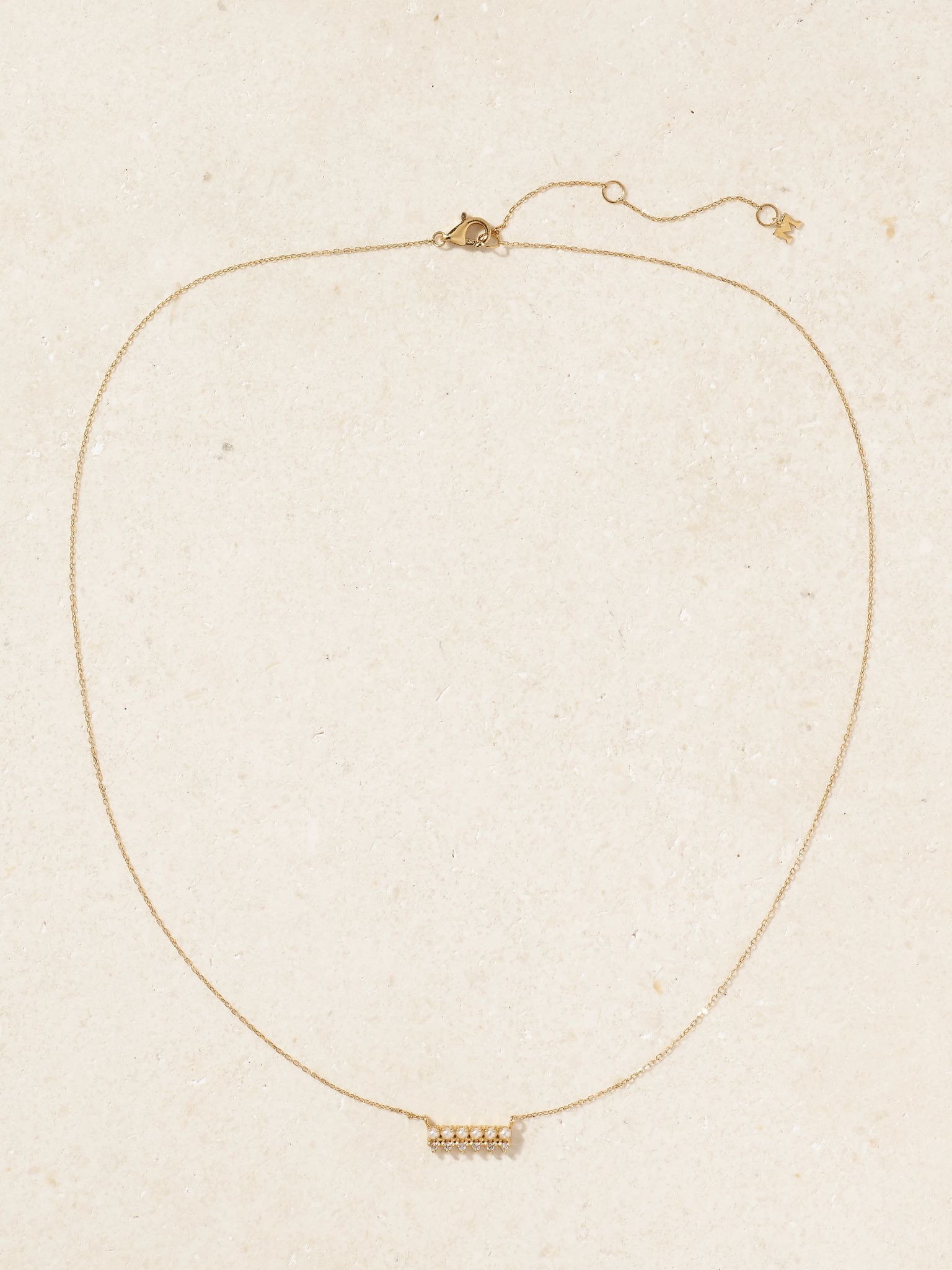 The Little Things 14-karat gold, diamond and pearl necklace Gold - 4