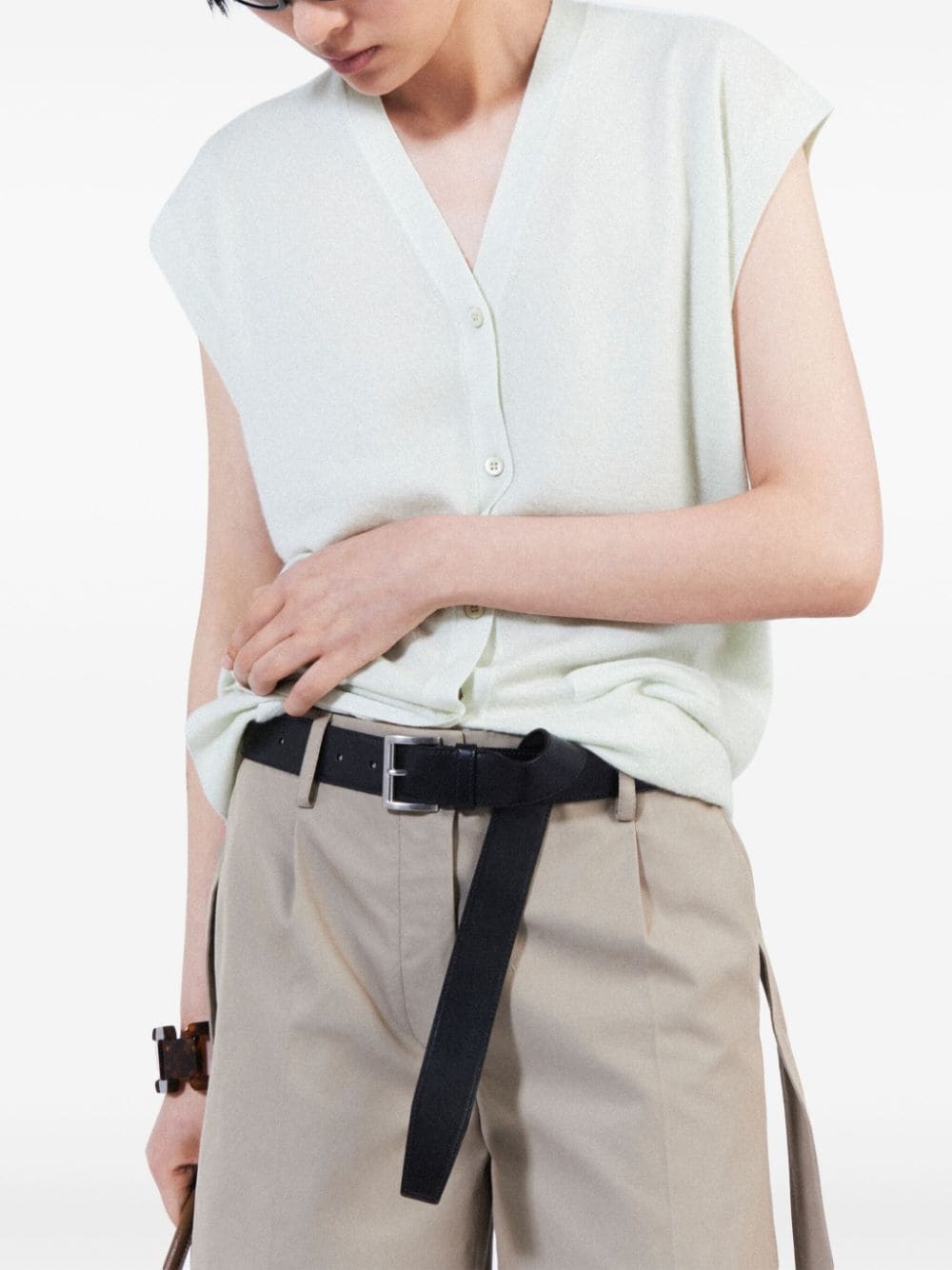 cashmere knitted vest - 4