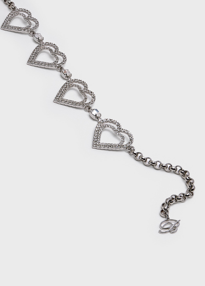 METAL CHOKER WITH RHINESTONE HEARTS 3