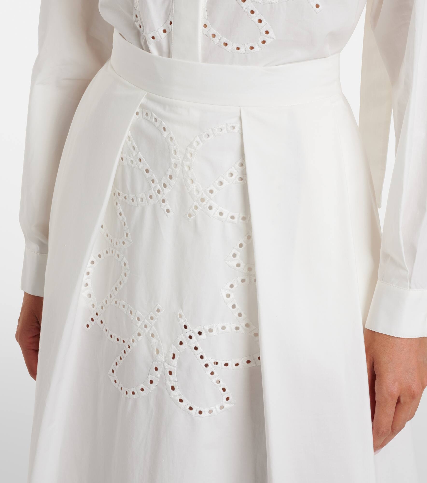 Cotton midi skirt - 4