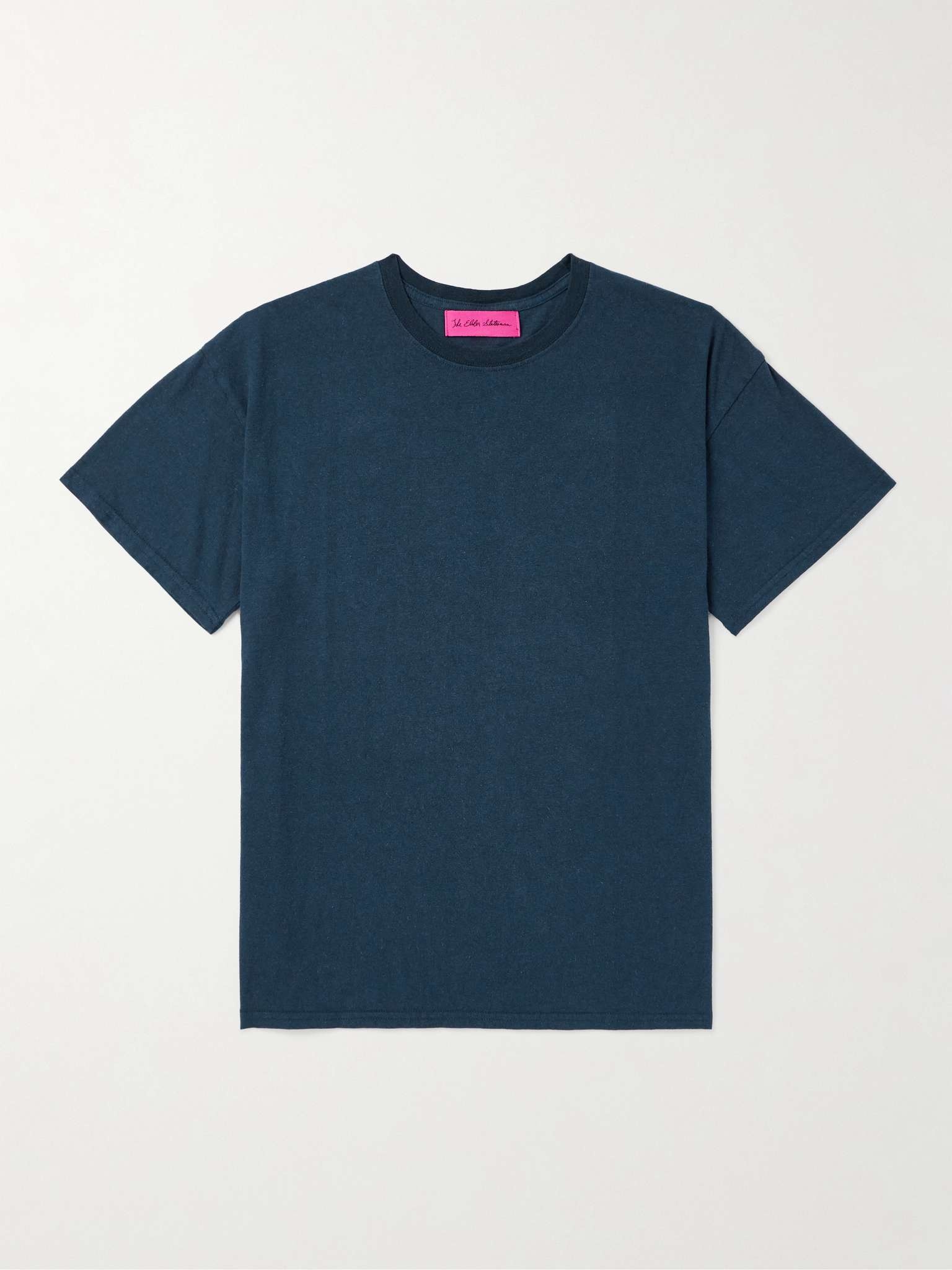 Printed Cotton and Linen-Blend Jersey T-Shirt - 1