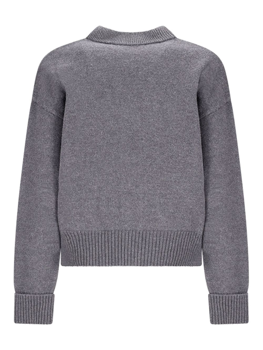 logo button cardigan - 2